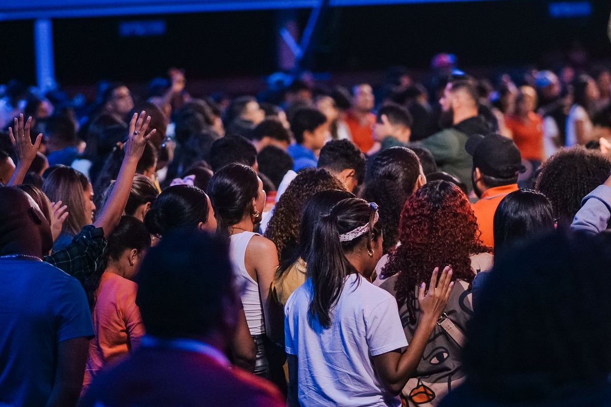 People worshiping together.